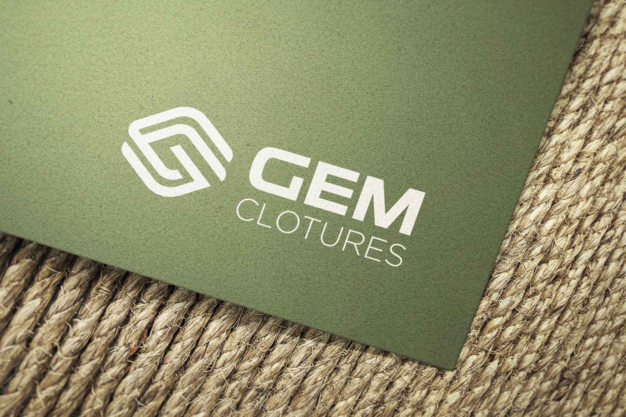 Création de logo pour entreprise de clôture - GEM Clôtures - Création par Click Création